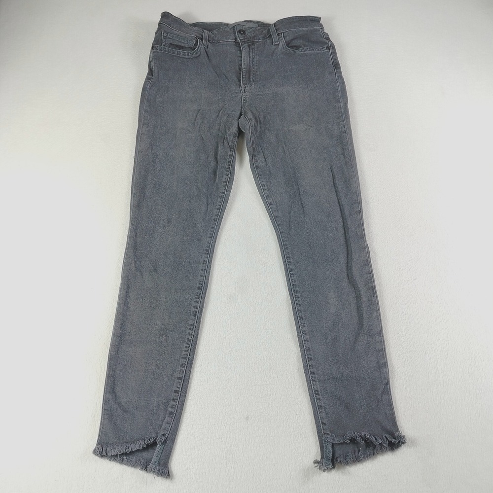 Joe's Jeans Womens‎ Size 30 Black High Rise Skinny Leg Denim Raw Hem Streetwear
